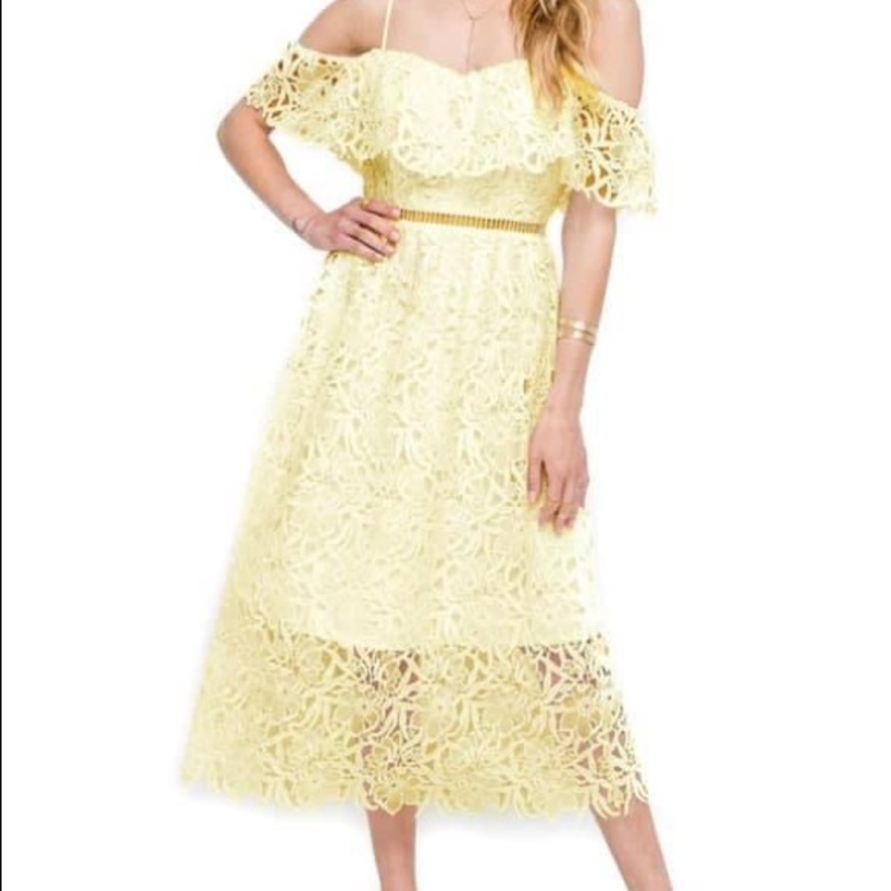 Off shoulder midi dress